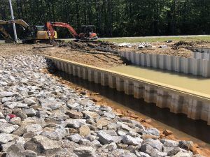 Seawall construction