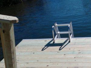 Floating dock backwater marine construction