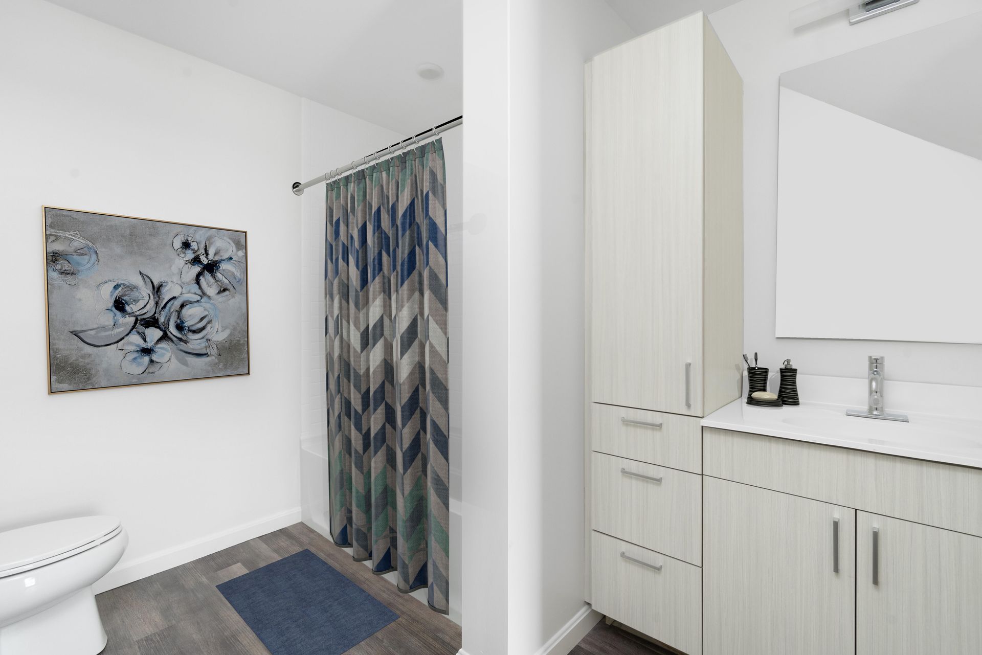 Bathroom at The Artemis at Arlington Heights.