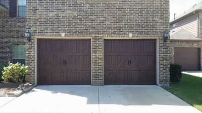 Amarr Garage Door - Two Closed Steel Garage Doors in Dallas/Fort Worth, TX