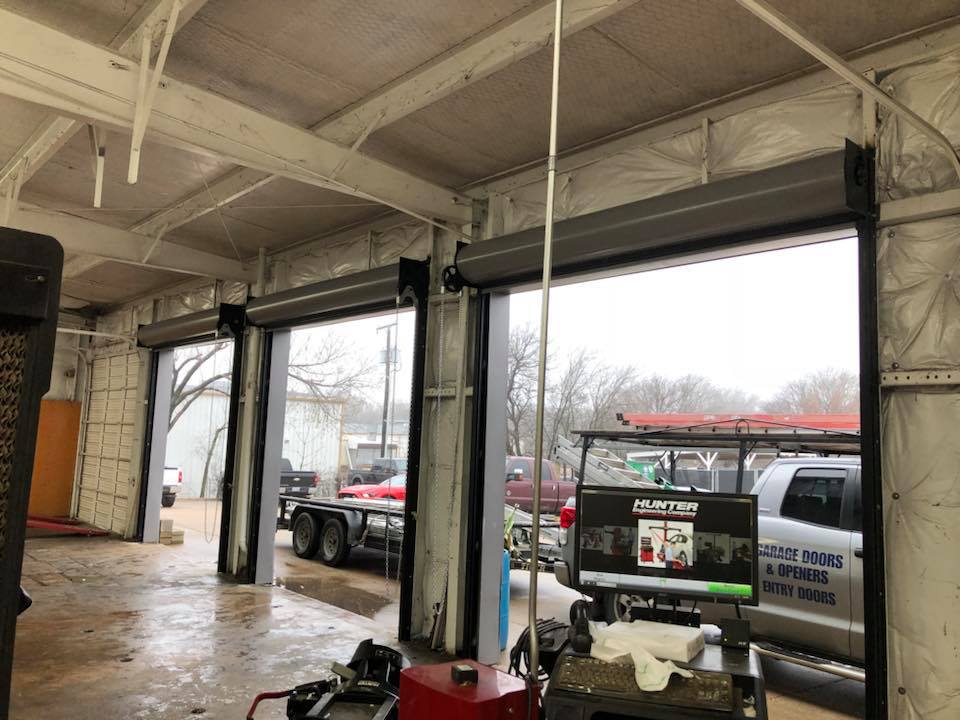 Roll Up Garage Door - Three Rolled Up Garage Doors in Dallas/Fort Worth, TX