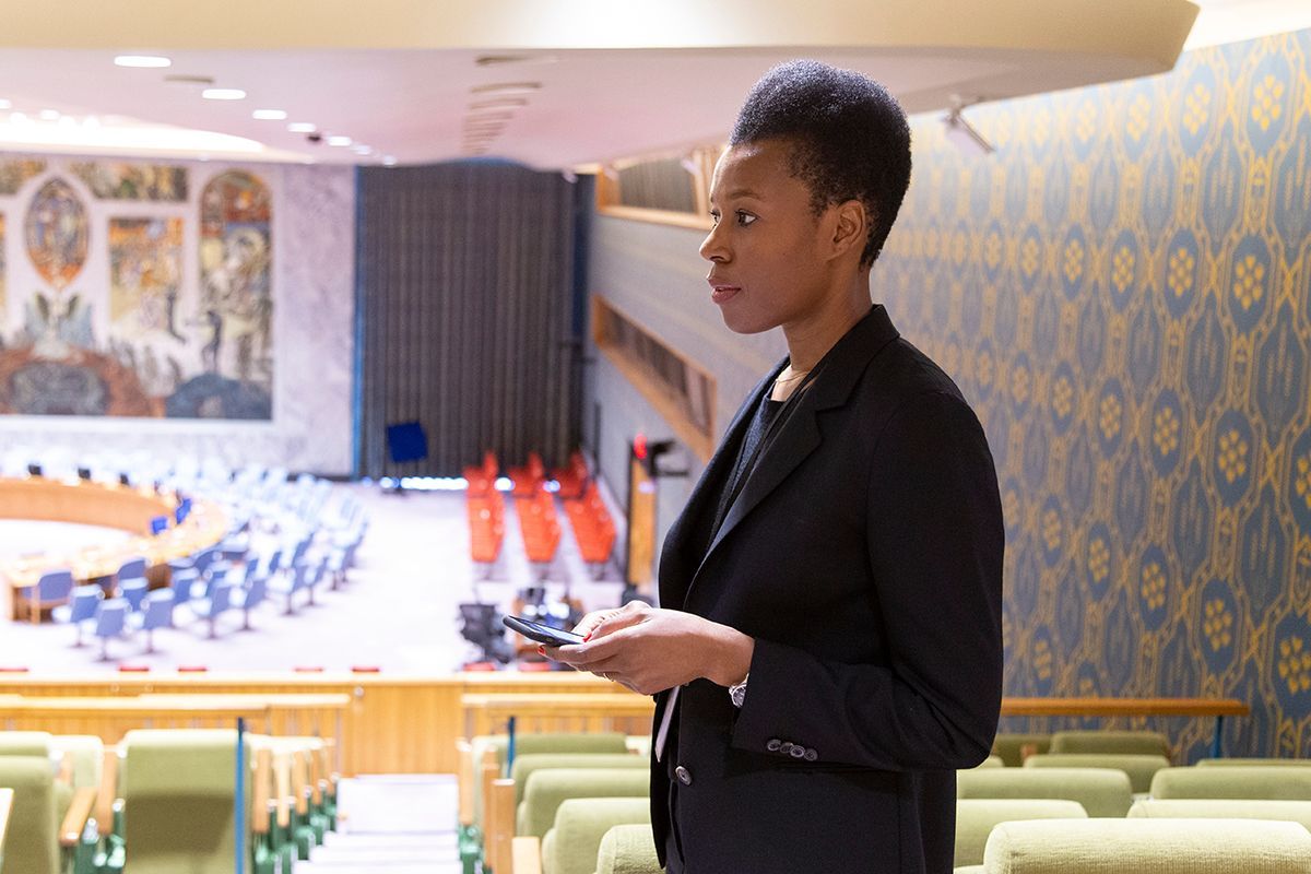 Elizabeth Nyamayaro at the United Nations Security Council