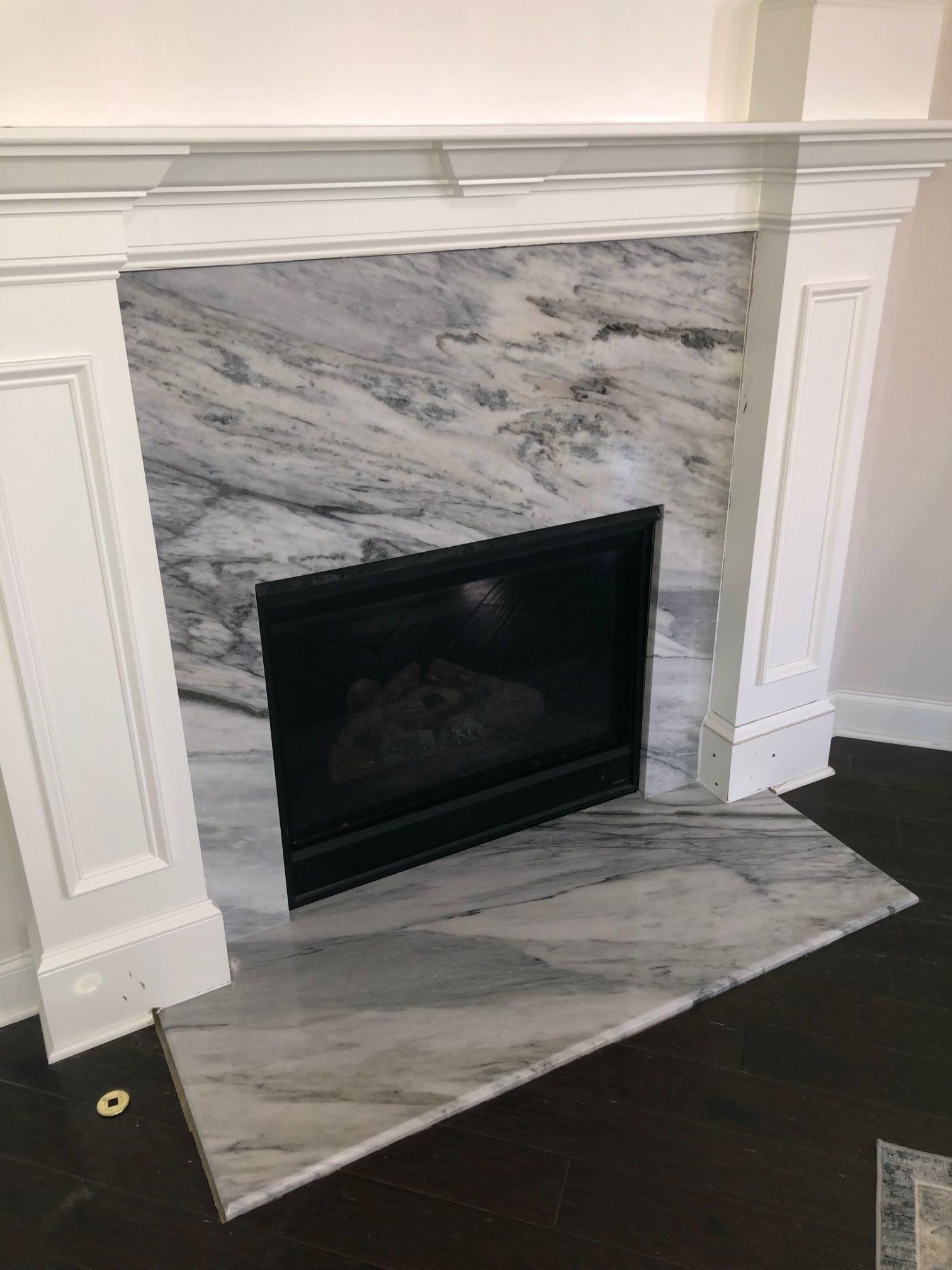 marble fireplace