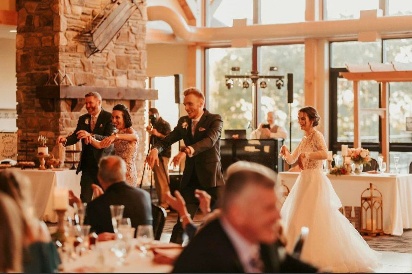 Bride and groom dancing with Mix It Up! dj services