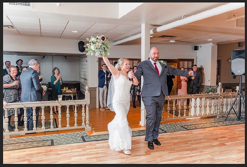 Mix It Up! providing dj services to a wedding where the bride and groom are being introduced