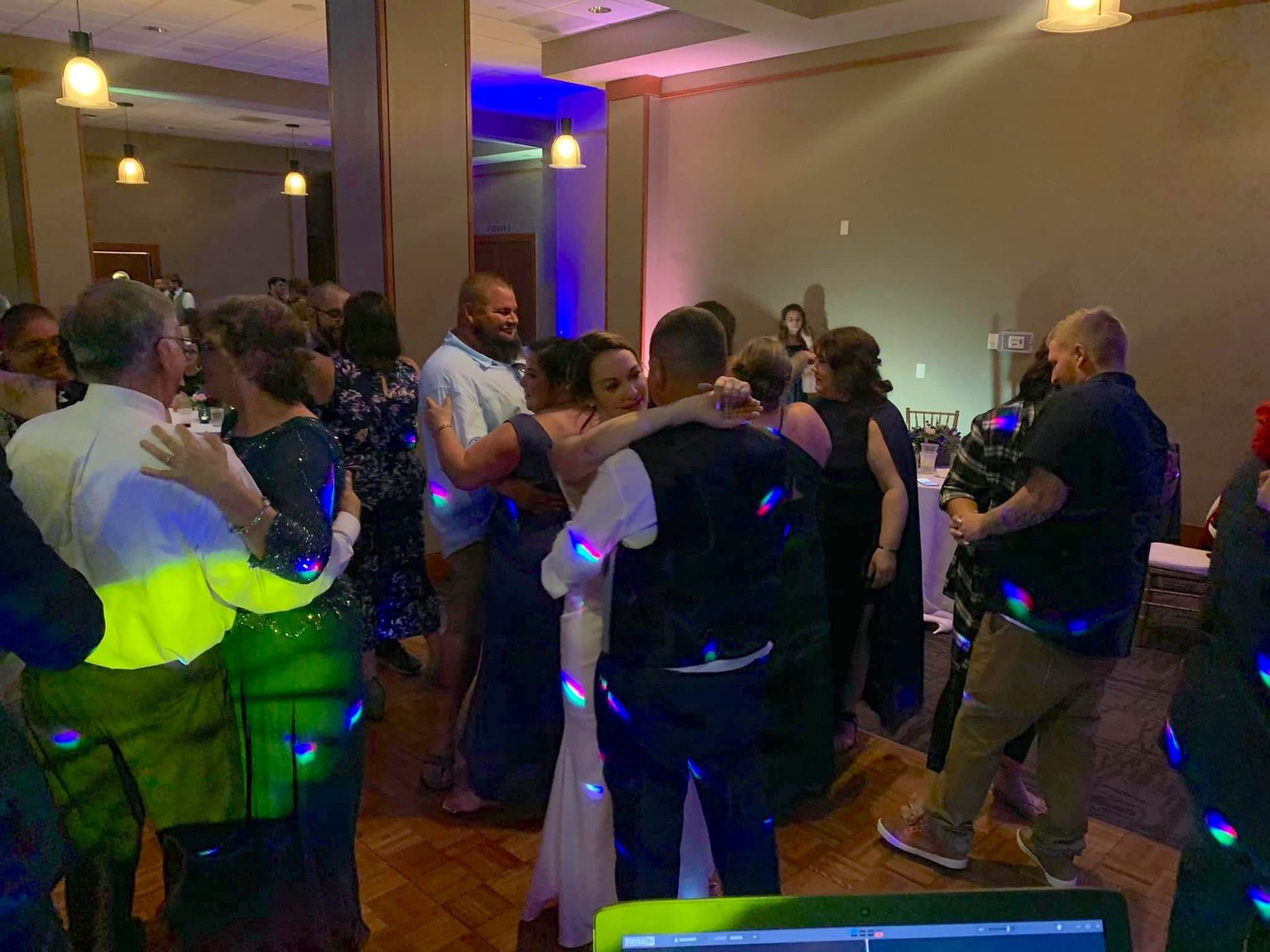 Mix It Up! providing dj services to a wedding where the bride and groom are dancing