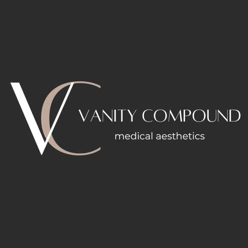 A logo for a company called vanity compound