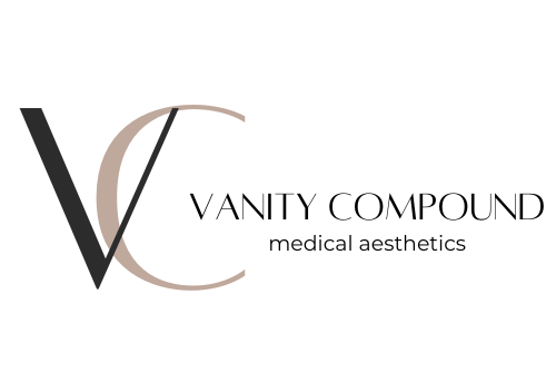 A logo for a company called vanity compound