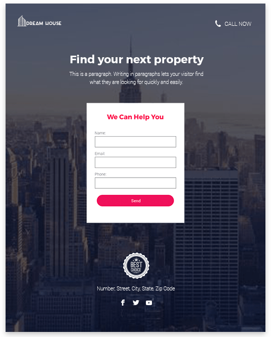 Creative Real Estate Landing Page