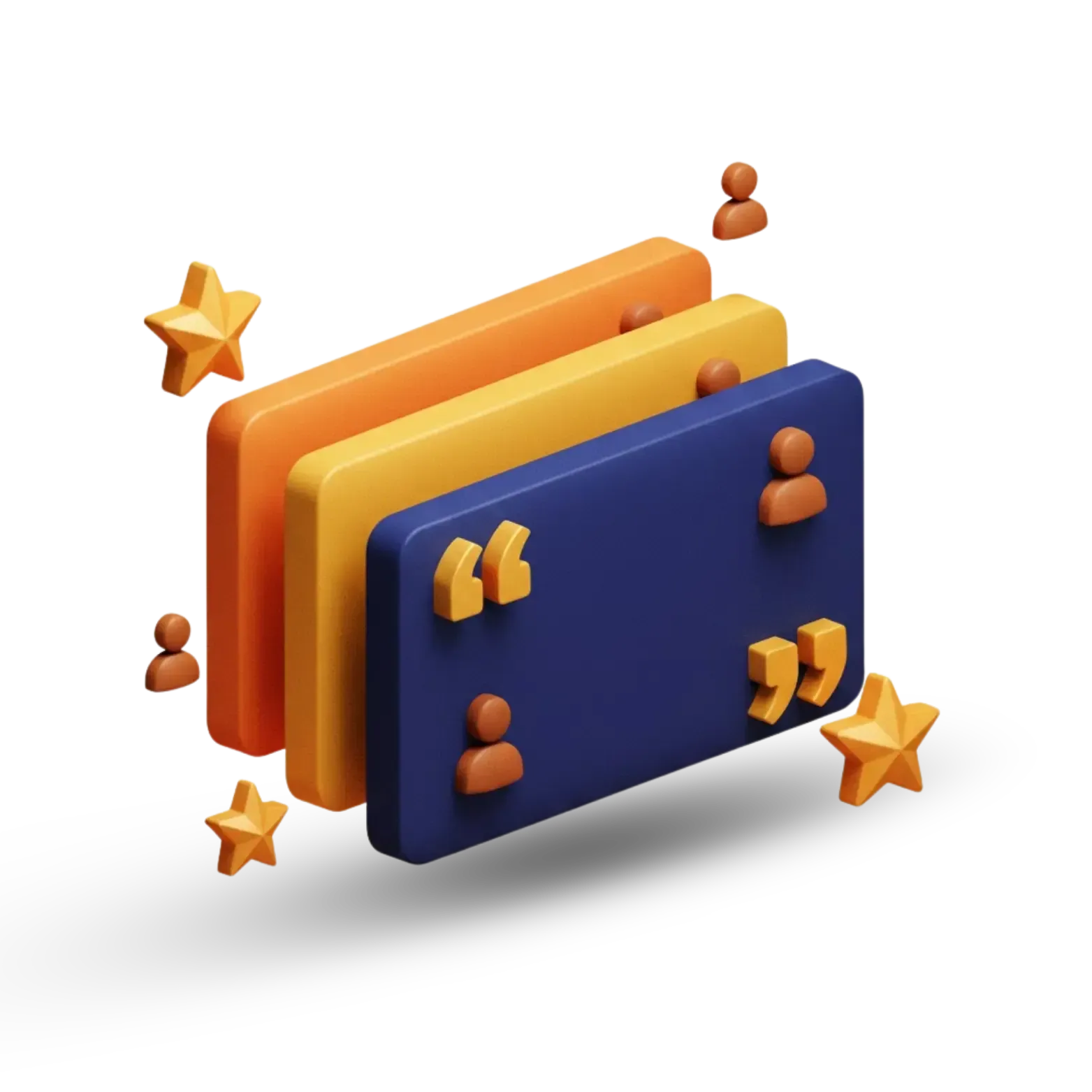 Smiling robot with a star, surrounded by icons of ideas, success, and AI, in a circle.