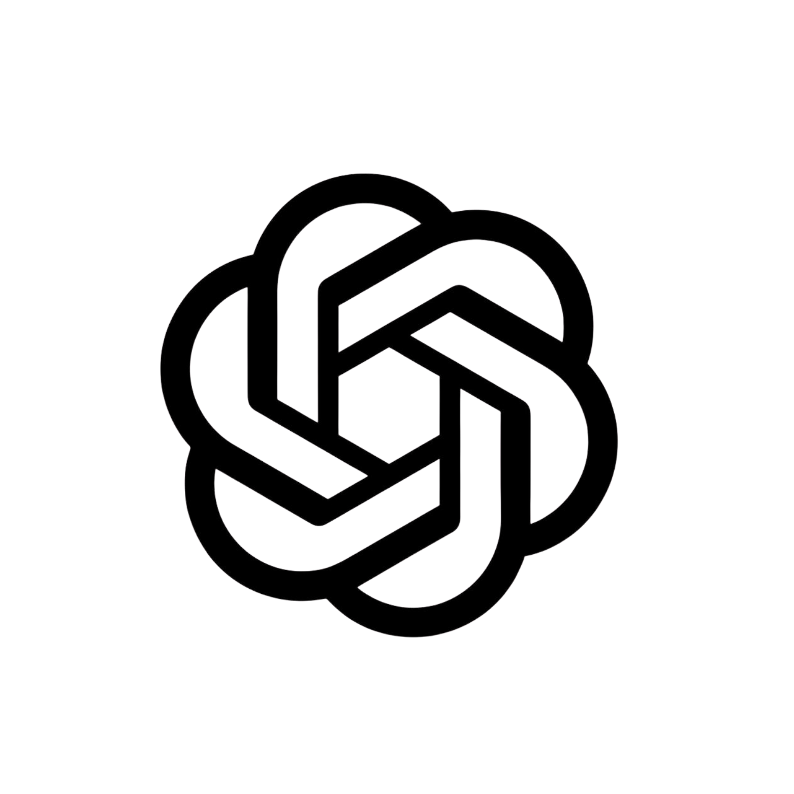 Black and white logo of six interlocking shapes, forming a stylized knot.