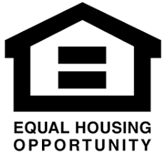 A black and white logo for equal housing opportunity.