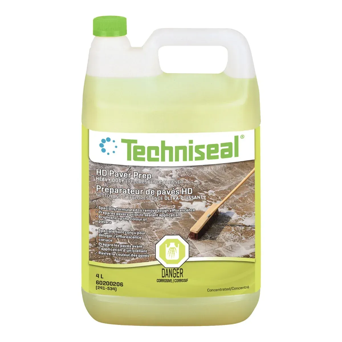 Une bouteille de techniseal a un bouchon vert