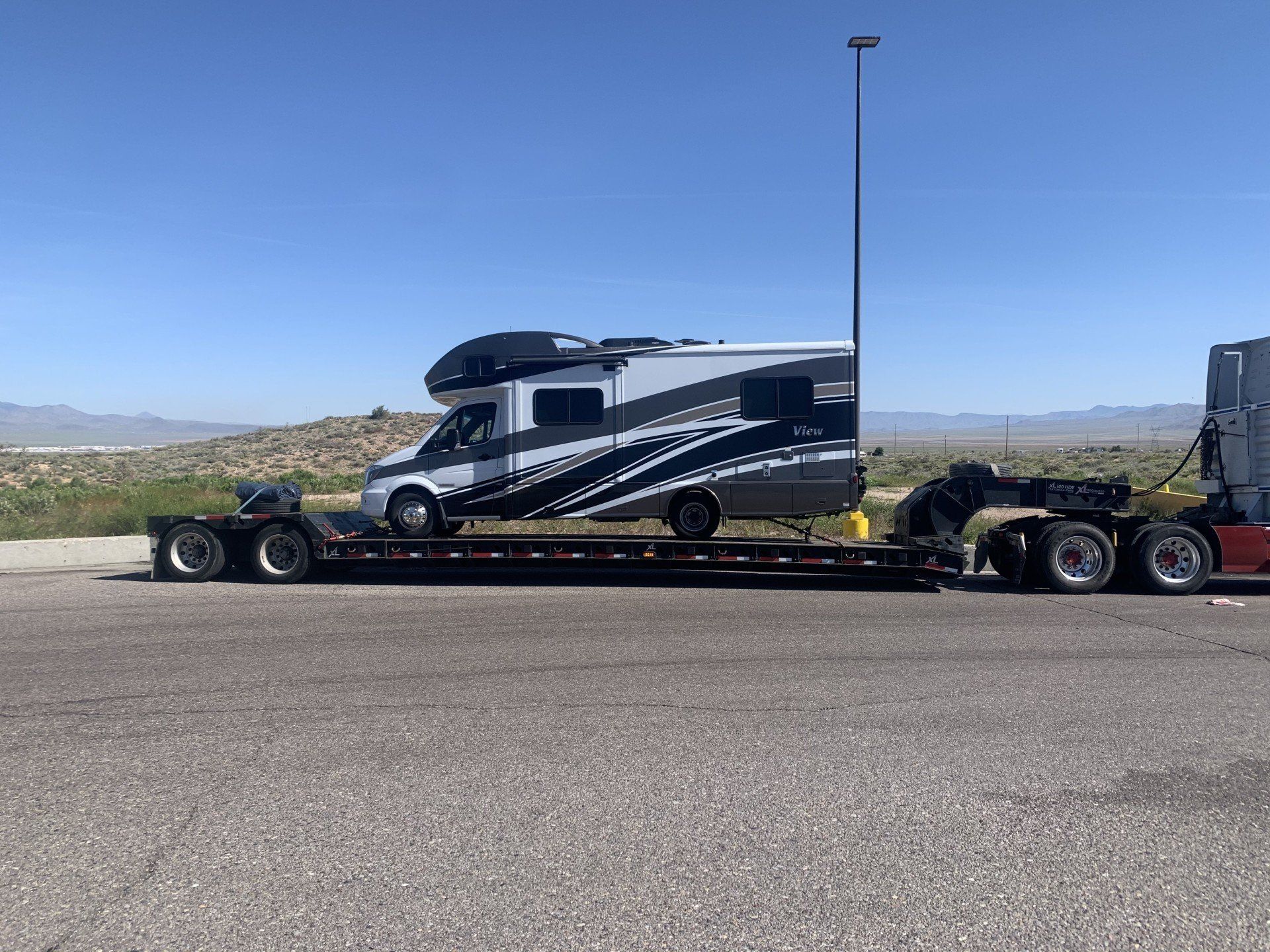 RV trailer transport