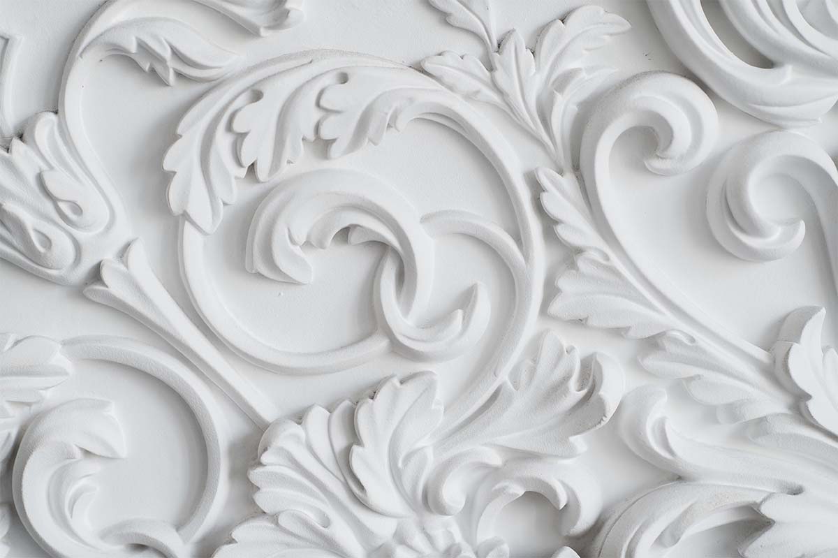 Close Up Image Of Architectural Decorative Plaster Cornice