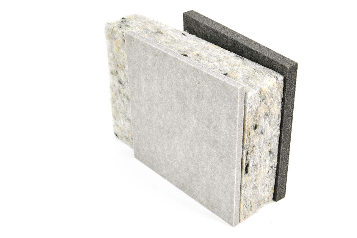 Cross Section Of Sound Proof Insulation For Wall Or Ceiling Cavity