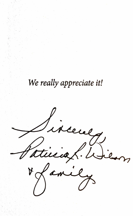 hand written review by customer