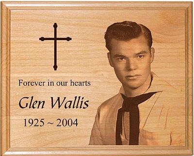 A picture of glen wallis with a cross on it