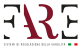 Un logo rosso e nero con la scritta 