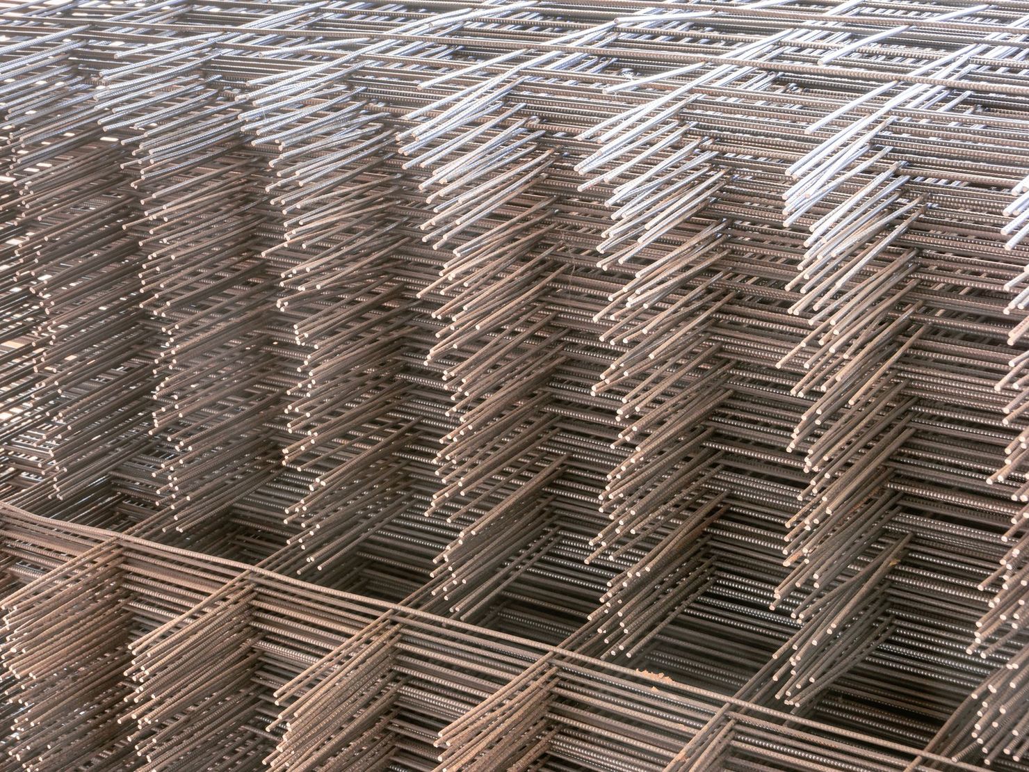 Pila laminata di rete elettrosaldata di rinforzo per calcestruzzo.