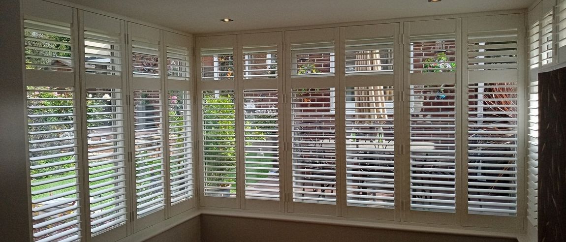 Lichfield Plantation Shutters  New Conservatory Fully Fitted With Shutters 64mm Slats Full Height  fantastic picture  Lichfield Shutters Staffordshire  West Midlands  England