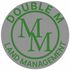 Black circle logo with two green-edged white "M" letters. "Double M" and "Land Management LLC" text.