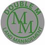 Black circle logo with two green-edged white "M" letters. "Double M" and "Land Management LLC" text.