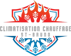 Un logo pour une entreprise appelée Climatisation Chauffage St-Bruno