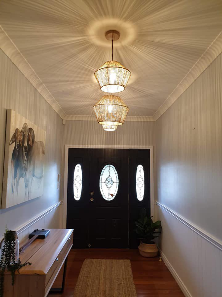 Two Chandelier Lights On The Ceiling — Electrical Contractors in Grafton, NSW