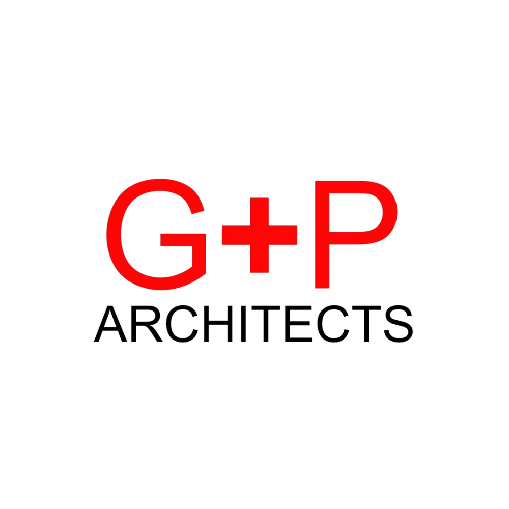 Logo for G+P Architects. Red initials