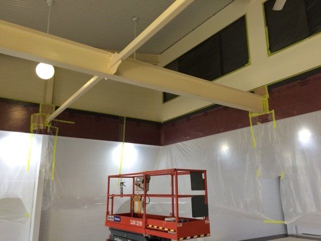 Preparation Painted Hall Ceiling — Universal Coatings & Maintenance in Darwin City, NT
