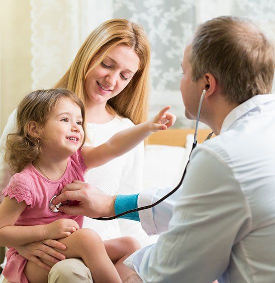Doctor Check The Heart Bit Of A Child — Nurse  in Sheridan, Wyoming