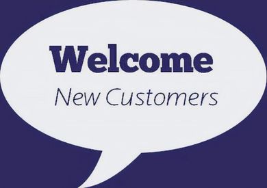 a speech bubble that says welcome new customers | Tax Preparation | Raeford, NC