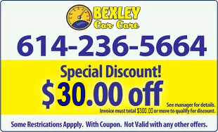 Auto Repair — Oil Change & Tire Rotation Coupon in Bexley, OH