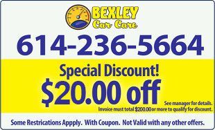 Auto Repair — Oil Change & Tire Rotation Coupon in Bexley, OH
