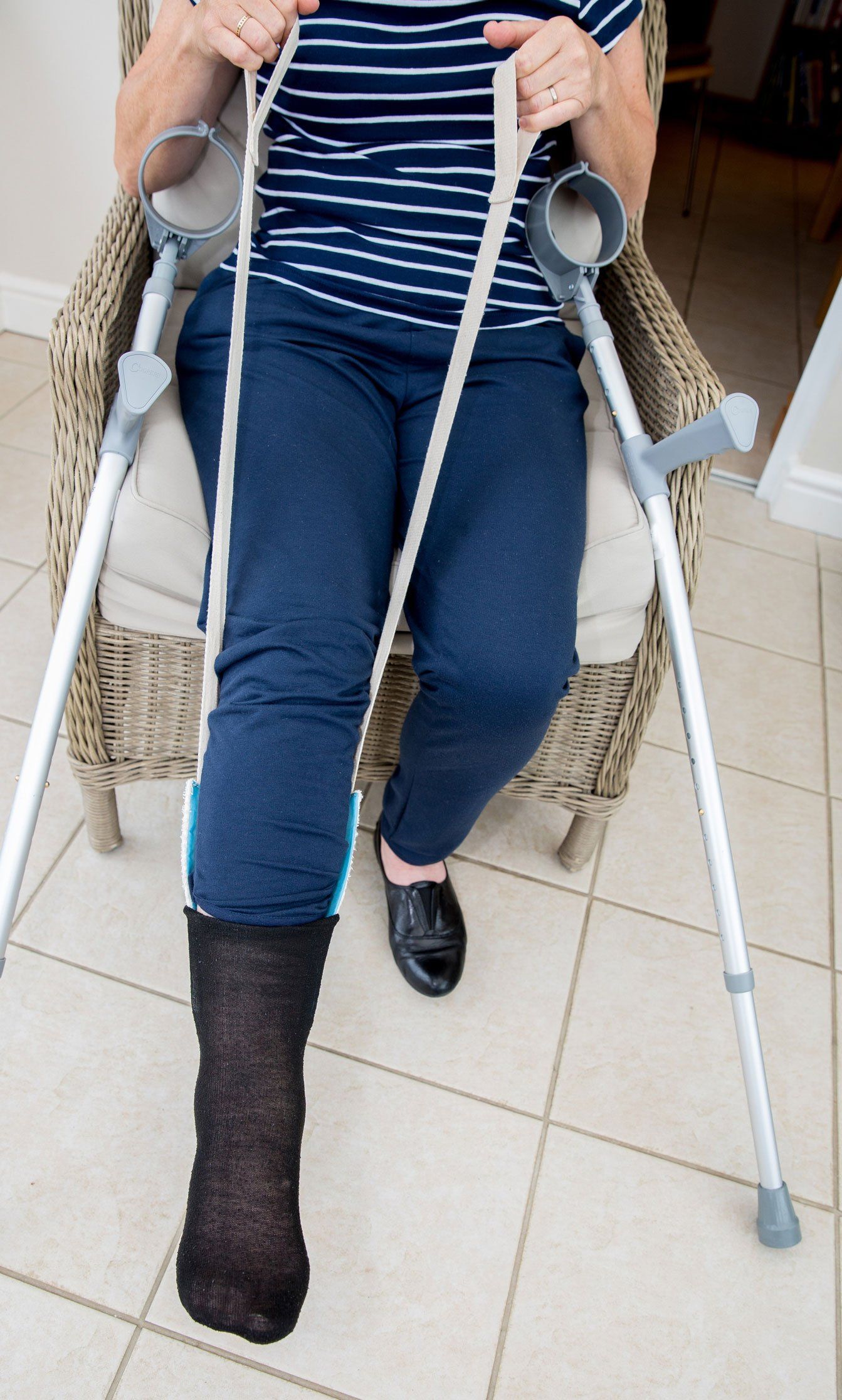 Disabled Person Using a Sock Aid — San Anselmo, CA — Jack's Medical Supplies