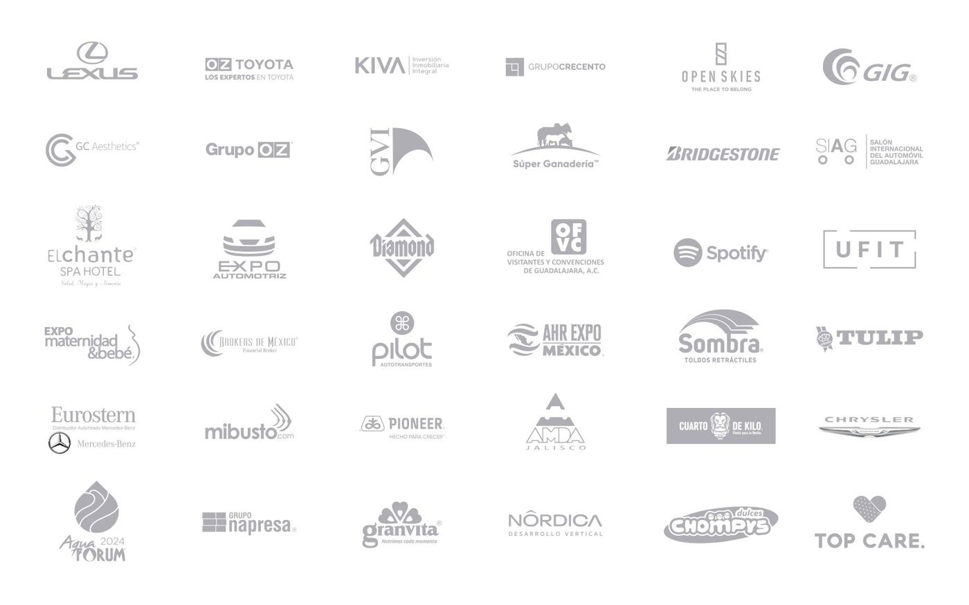 Logotipos de varias marcas.