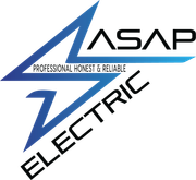 ASAP Electric logo: blue lightning bolt with "ASAP" and "ELECTRIC" text; "Professional Honest & Reliable" subtitle.