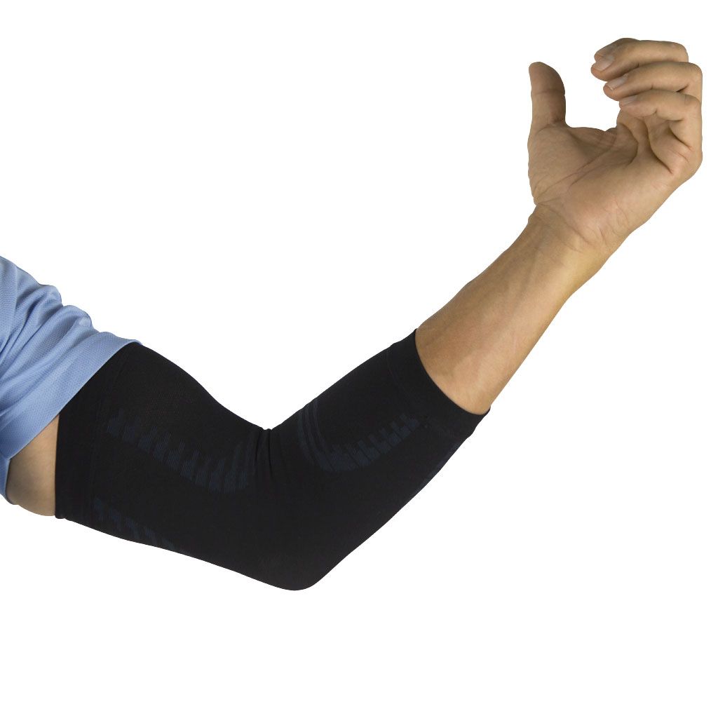 Applies appropriate compression to help relieve strain, viscoelastic insert  gently massages elbow.