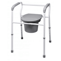 These chairs can be used as a bedroom commode for those who are bedridden, as a raised toilet seat for an existing bathroom commode or as a safety frame to assist with getting up or down.