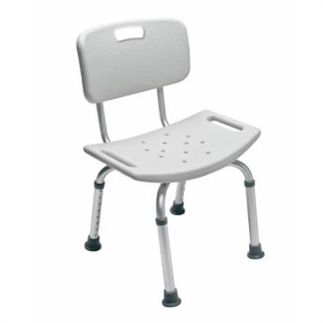 Bath seat, lightweight, durable, rust-resistant, shower chair with backrest.