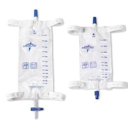 Urinary Leg Bag with comfort strap and twist valve drainage port, latex free and have a sterile fluid pathway.