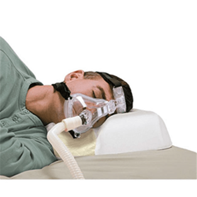 This special pillow provides for untroubled and relaxing sleep while wearing the CPAP-mask, works with all major brands & styles of masks.