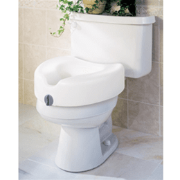 Easy to use front locking mechanism adjusts to fit most standard and elongated toilets, rear anchoring system provides maximum stability, bowl molded design is easy to clean and maintain.
