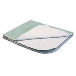 Extra-absorbant cool, cotton pad protects bedding, three layers consisting of a bottom vinyl, an absorbent soaker middle, and a top layers of breathable cotton, machine washable.