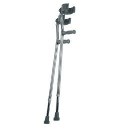 Lightweight Walking Forearm Crutches, easy push-button height adjustments.