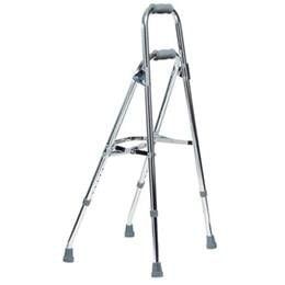Lighter than a walker, more stable than a regular cane, folds easily, helpful to individuals who have the use of only one hand or arm.