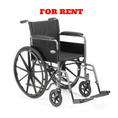 Wheelchairs range in sizes from 16, 18, and 20 inches, weight capacity of a standard chair is 250 lbs, Wheelchairs come with armrest and leg-rests.
