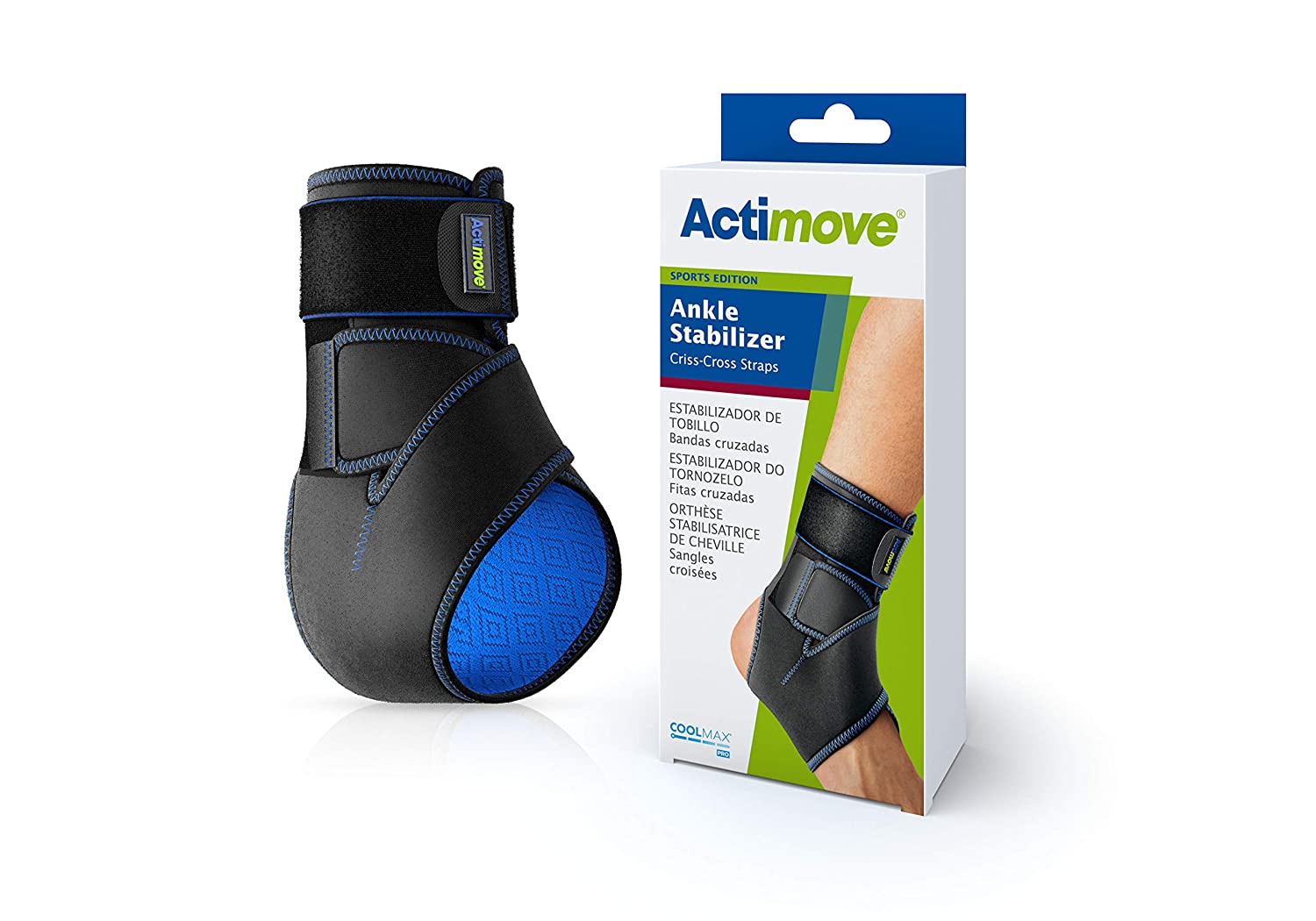 For treatment of soft tissue ankle injury as well as sprain and strains, material adds the soothing warmth of neoprene with a soft terry-cloth lining.