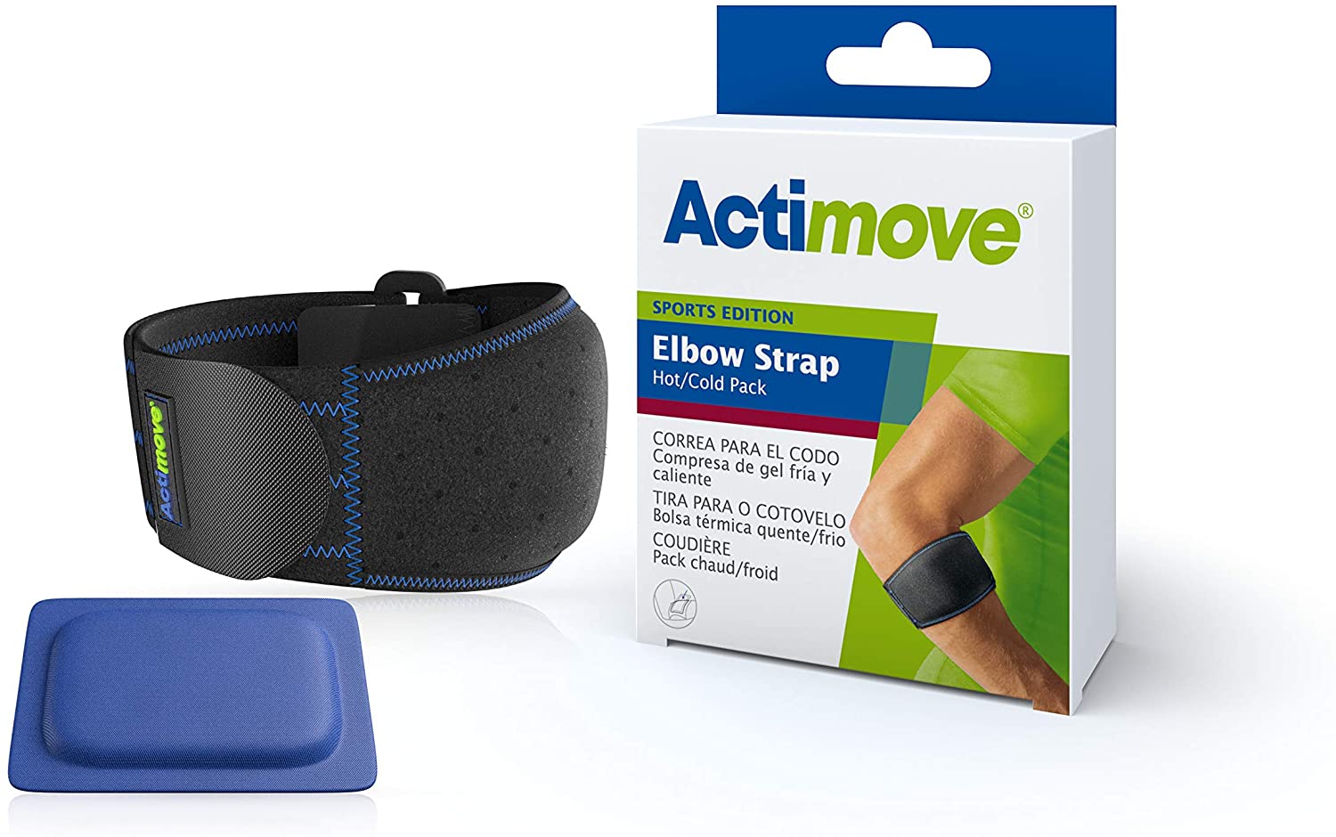 Comes with an air pack and a pump, allowing for various amounts of pressure, provides comfortable firm support to stiff or aching elbows.